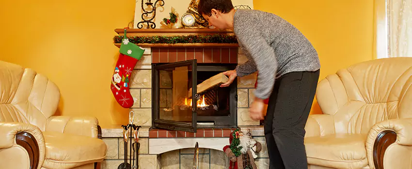 Rusted Metal Fireplace Restoration in Harrison, New York